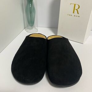 The Row Men's Black Suede Loafers